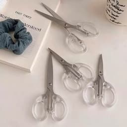 Kéo trong suốt cao cấp. Kéo cắt đa năng lưỡi thép không gỉ thiết kế nhựa trong suốt sang trọng - Majehome 8