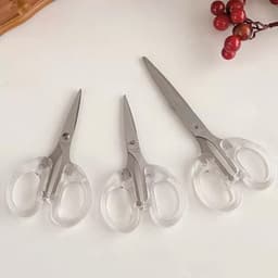 Kéo trong suốt cao cấp. Kéo cắt đa năng lưỡi thép không gỉ thiết kế nhựa trong suốt sang trọng - Majehome 9