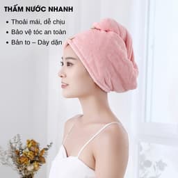 Khăn Tắm HEDO Sóng Nước Siêu Thấm Hút Nhanh Khô, Khăn Tắm Bông Quấn Tóc 4