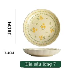Bộ Bát Đĩa Tô Chén Ăn Cơm Họa Tiết Hoa Mai Vàng 19 Chi Tiết Gốm Sứ Bát Tràng Cao Cấp Sang Trọng Cho Gia Đình  M86 5