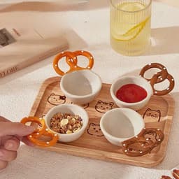 Bát nước chấm gốm sứ dễ thương. Chén chấm mini quay hình bánh mì đựng sốt gia vị, decor bàn ăn - Majehome 6