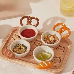 Bát nước chấm gốm sứ dễ thương. Chén chấm mini quay hình bánh mì đựng sốt gia vị, decor bàn ăn - Majehome 8