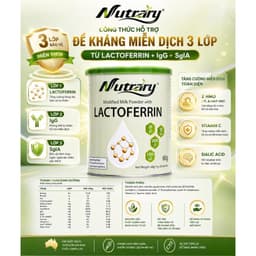 [DATE 4/2029] Lactoferrin 3 Lớp NUTRARY Nội Địa Úc Bổ Sung Vitamin C, 2 Loại HMO, Hộp 60 Gói 5