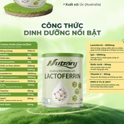 [DATE 4/2029] Lactoferrin 3 Lớp NUTRARY Nội Địa Úc Bổ Sung Vitamin C, 2 Loại HMO, Hộp 60 Gói 3