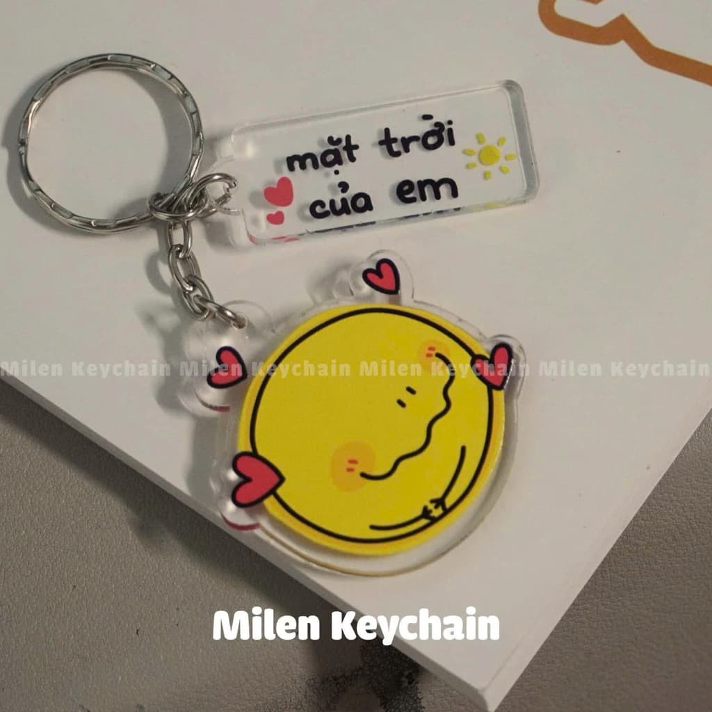 Móc Khoá Lời Nhắn Quà Tặng Mặt Trời Của Em Mica Treo Balo Chìa Khóa Cute