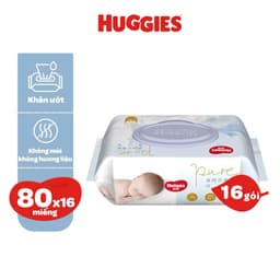 (THÙNG 16 GÓI TẶNG 1 GÓI) KHĂN ƯỚT HUGGIES GOLDEN WET WIPES 80MIẾNG 2