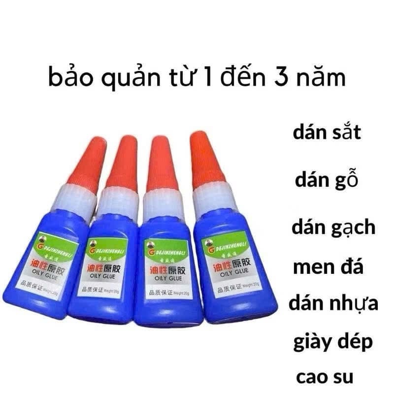 ( Hót) Combo 4 Lọ Keo OILY GLUE Đa Năng Gấp 50 Lần Keo 502