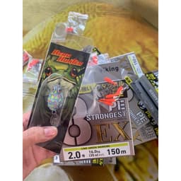 Combo Dây Dù PE ViKing X8 StrongGest 150m Kèm Mồi Ngũ Long, Nhái H1, Tắc Kè Tặng Leader, Khóa Snap 6