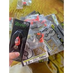 Combo Dây Dù PE ViKing X8 StrongGest 150m Kèm Mồi Ngũ Long, Nhái H1, Tắc Kè Tặng Leader, Khóa Snap 5