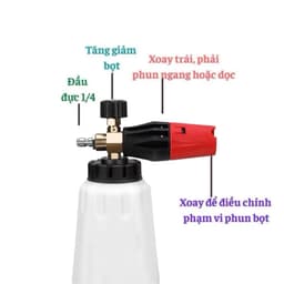 Bình Tạo Bọt Tuyết Máy Rửa Xe 1 Lít ( Bình Mỏ Đỏ ) 5