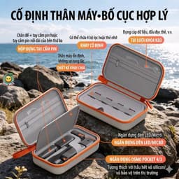 Hộp Đựng Túi Cho DJI Osmo Pocket 4 Vỏ Bảo Vệ Camera Nylon Hộp Bảo Quản Du Lịch Túi Xách Di Động 5