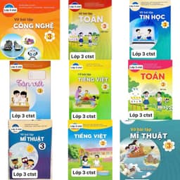 Combo vở tập viết mĩ thuật toán tiếng việt ... lớp 3 bộ chân trời sáng tạo 1