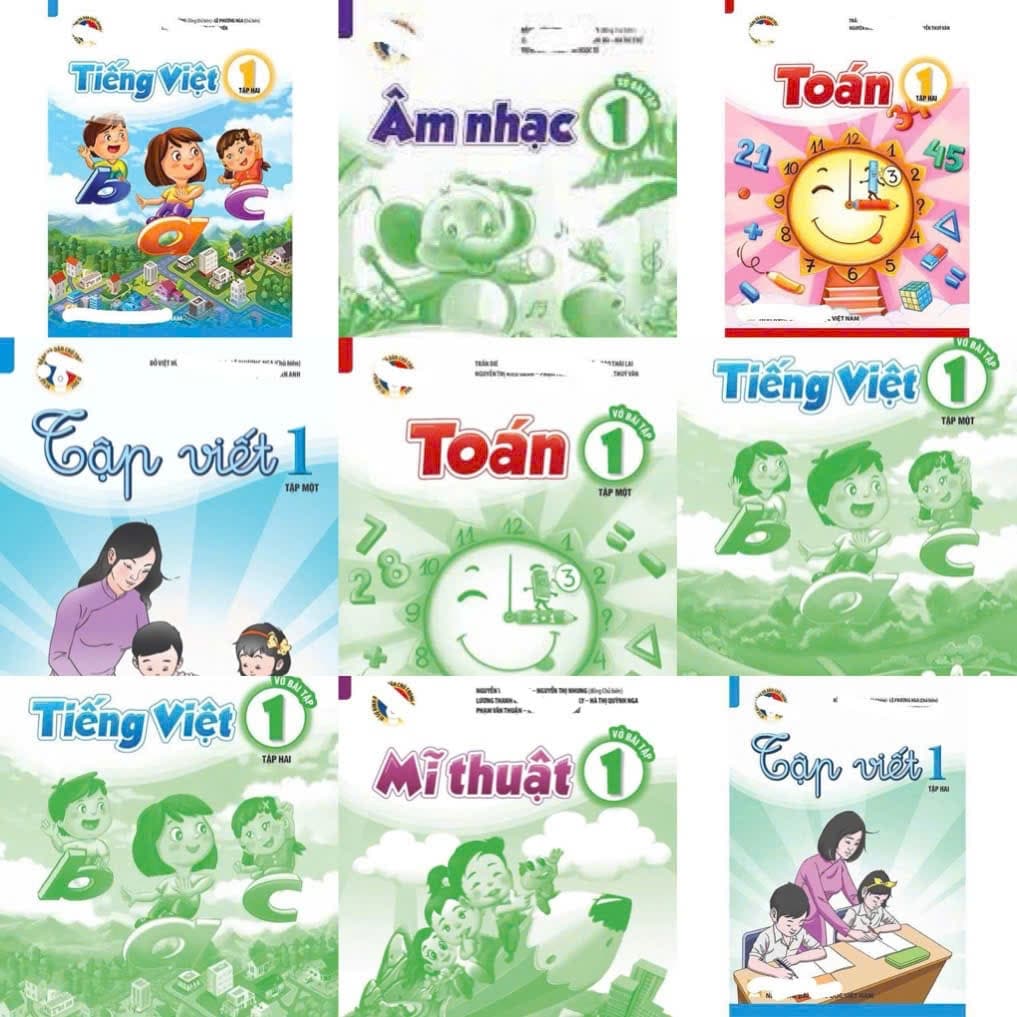Lẻ vở tập viết mĩ thuật toán tiếng việt ... lớp 1 bộ bình đẳng dân chủ