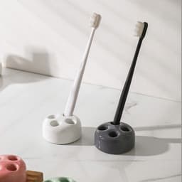 Giá để bàn chải đánh răng bằng gốm 4 ngăn cao cấp. Kệ đựng bàn chải thiết kế tối giản decor phòng tắm - Majehome 9