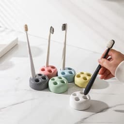 Giá để bàn chải đánh răng bằng gốm 4 ngăn cao cấp. Kệ đựng bàn chải thiết kế tối giản decor phòng tắm - Majehome 3