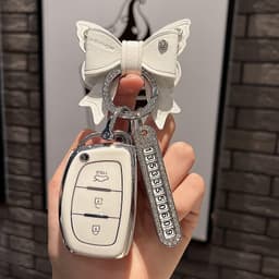 Ốp Chìa Khóa Ô Tô TPU Dẻo Cao Cấp Chống Trầy, Chống Sốc – Smartkey 3 Nút cho Hyundai i10, I20 Santafe, Elantra, Acccent 3