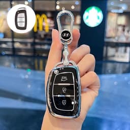 Ốp Chìa Khóa Ô Tô TPU Dẻo Cao Cấp Chống Trầy, Chống Sốc – Smartkey 3 Nút cho Hyundai i10, I20 Santafe, Elantra, Acccent 6