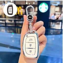 Ốp Chìa Khóa Ô Tô TPU Dẻo Cao Cấp Chống Trầy, Chống Sốc – Smartkey 3 Nút cho Hyundai i10, I20 Santafe, Elantra, Acccent 5