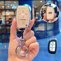 Ốp Chìa Khóa Ô Tô TPU Dẻo Cao Cấp Chống Trầy, Chống Sốc – Smartkey 3 Nút cho Hyundai i10, I20 Santafe, Elantra, Acccent 8