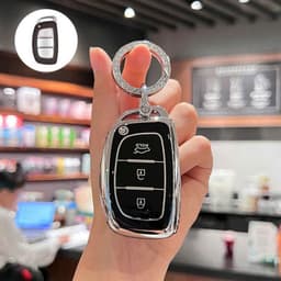 Ốp Chìa Khóa Ô Tô TPU Dẻo Cao Cấp Chống Trầy, Chống Sốc – Smartkey 3 Nút cho Hyundai i10, I20 Santafe, Elantra, Acccent 9