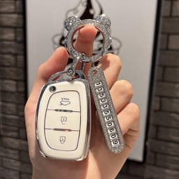 Ốp Chìa Khóa Ô Tô TPU Dẻo Cao Cấp Chống Trầy, Chống Sốc – Smartkey 3 Nút cho Hyundai i10, I20 Santafe, Elantra, Acccent 2