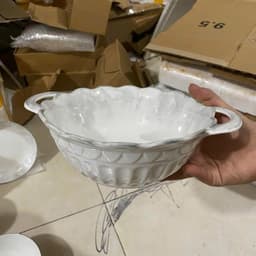 Bộ Tô Chén Đĩa Sứ Ăn Cơm Gồm 21 Sản Phầm Họa Tiết Vân Đá Tặng Kèm 5 Thìa Sứ , 1 Thìa Canh Sứ 4