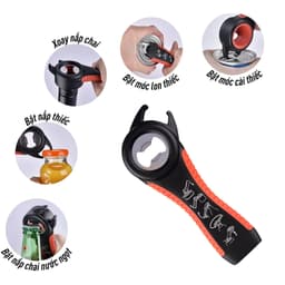Dụng Cụ Mở Nắp Chai Đa Năng 5in1 – Khui Bia, Nắp Lọ, Lon, Chai, Hũ, Hộp Thịt Tiện Lợi 1