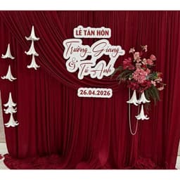 Bảng tên dâu rể ngày cưới, bảng tên đám cưới trang trí gia tiên. 6