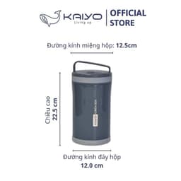 Hộp cơm giữ nhiệt Kaiyo dung tích 1.700ml màu ghi Đá [mã KVL-3277] 2