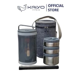 Hộp cơm giữ nhiệt Kaiyo dung tích 1.700ml màu ghi Đá [mã KVL-3277] 1
