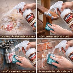Xịt Tẩy Sơn Khô - Cặn Xi Măng Paint Clean 500ml - Tẩy Rửa Keo Dán, Sạch Nhanh Hiệu Quả Thân Thiện 3