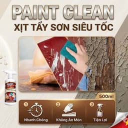 Xịt Tẩy Sơn Khô - Cặn Xi Măng Paint Clean 500ml - Tẩy Rửa Keo Dán, Sạch Nhanh Hiệu Quả Thân Thiện 6
