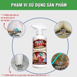 Xịt Tẩy Sơn Khô - Cặn Xi Măng Paint Clean 500ml - Tẩy Rửa Keo Dán, Sạch Nhanh Hiệu Quả Thân Thiện 8