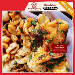 [Lon 125G] Da Heo Mắm Hành, Bì Lợn Mắm Hành Sấy Giòn Lắc Nước Mắm Sốt Hành Thơm Ngon Đậm Vị Ăn Liền 6