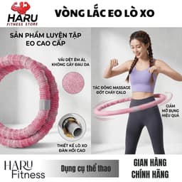 Vòng Lắc Eo Lò Xo HARU Bọc Vải Cao Cấp 1.5-2.5kg - Khóa Nhựa Nâng Cấp, Massage Êm Ái, Săn Chắc Vòng 2 7