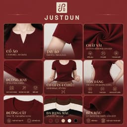 Áo Thun Nữ Ôm Body Cổ Vuông JUSTDUN C11 - Cotton Mịn, Co Giãn, Mềm Mại, Êm Ái, Thoáng Mát 3