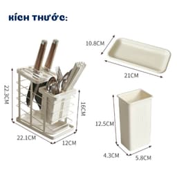 Giá Cài Dao Thép Carbon Chống Gỉ Cao Cấp MODERN, Giá Đựng Dao Kéo Đa Năng Kèm Khay Hứng Nước 9