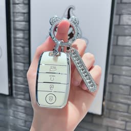 Ốp Khóa Xe Kia 4 Nút Cao Cấp TPU Mềm Chống Trầy – Bao Da Chìa Khóa Ô Tô SELTOS, KIA SONET, SOLUTO,RONDO,.. 4
