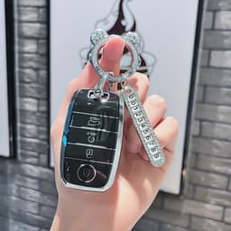 Ốp Khóa Xe Kia 4 Nút Cao Cấp TPU Mềm Chống Trầy – Bao Da Chìa Khóa Ô Tô SELTOS, KIA SONET, SOLUTO,RONDO,.. 5
