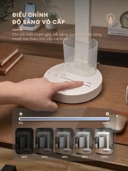 Đèn học để bàn chống cận thị Bravio Lumi C10 đèn học tích điện bàn làm việc đọc sách LED bảo vệ mắt cho bé sạc pin 9