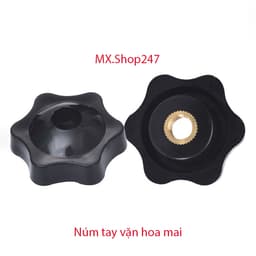 Núm vặn hoa mai 5 cánh ren âm, tay vặn nhanh 2