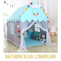 [KHUNG INOX-TẶNG ĐÈN NHÁY] Lều cho bé, Lều công chúa hoàng tử cỡ đại mẫu mới 2026 5