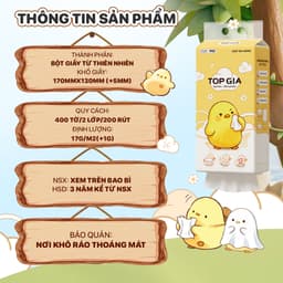 Khăn Giấy Pio TopGia 200 Lần Rút - Thùng 10 Bịch Siêu Dai Mềm Mịn, Tiết Kiệm Tối Đa! 6