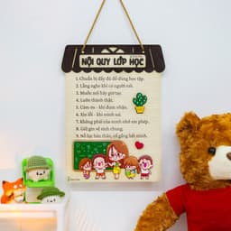 Bảng Gỗ 5 Câu Thần Chú, Bảng Treo Quy Tắc Gia Đình Ý Nghiã Treo Trang Trí Nhà [Đủ Size] 5