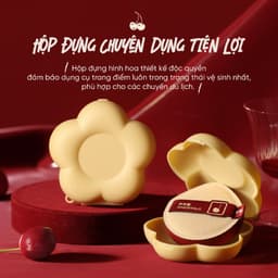 Sét 3 Bông Mút Trang Điểm Amortals Cherry Series – Bề Mặt Nhung Mịn, Đàn Hồi, Tán Nền Nhanh, Không Hút Kem, Kèm Hộp Hoa 6