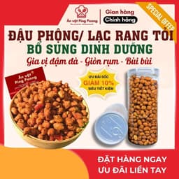 Đậu Phộng Rang Tỏi/ Lạc Rang Giòn Trộn Tỏi Lon Tiện Lợi Giòn Rụm Ăn Liền Ăn Chay Thơm Ngon 1