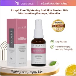[TEM CTY] Tinh Chất Giảm Mụn Licapè Pore Tightening Niacinamide 10% Giảm Thâm Sáng Da, Kiềm Dầu 1