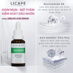 [TEM CTY] Tinh Chất Giảm Mụn Licape Azelaic Acid Serum 30ml Mờ Thâm, Kiểm Soát Dầu Nhờn 3