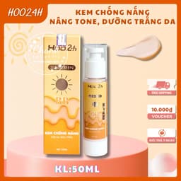 Kem Chống Nắng HOO24H Nâng Tông Da Trắng Sáng, Ngăn Ngừa Lão Hoá, Chống UV, Tia Cực Tím 50ml 1