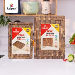 Thớt thái chữ nhật gỗ Teak KALPEN T6-T7 hàng chính hãng 2